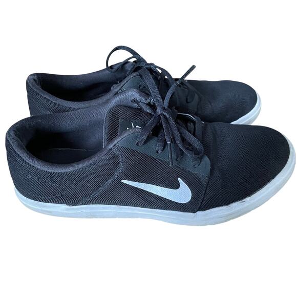 Nike Skateboarding Portmore Ultralight Sneakers Black White size 7.5M - Picture 1 of 9